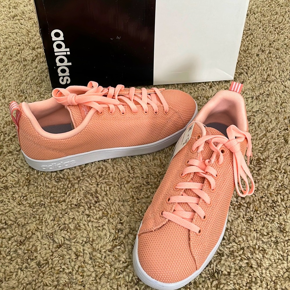 New! Adidas VS Advantage CL Tennis Shoes #F34442 Pink/White Women’s Sz 8.5